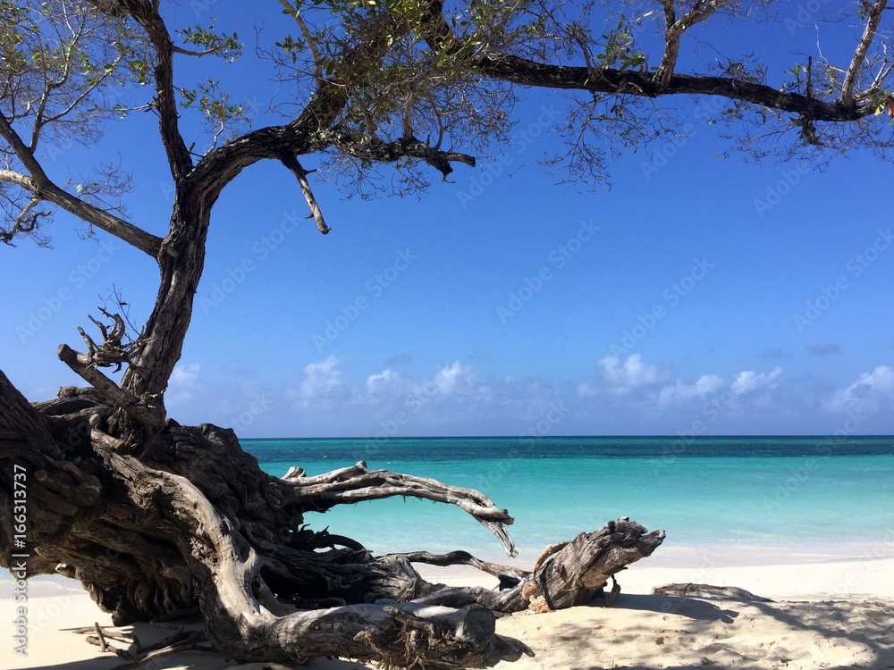 Shades of blue in Guardalavaca, Cuba