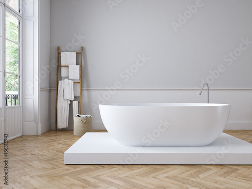 classic luxury bathroom. 3d rendering