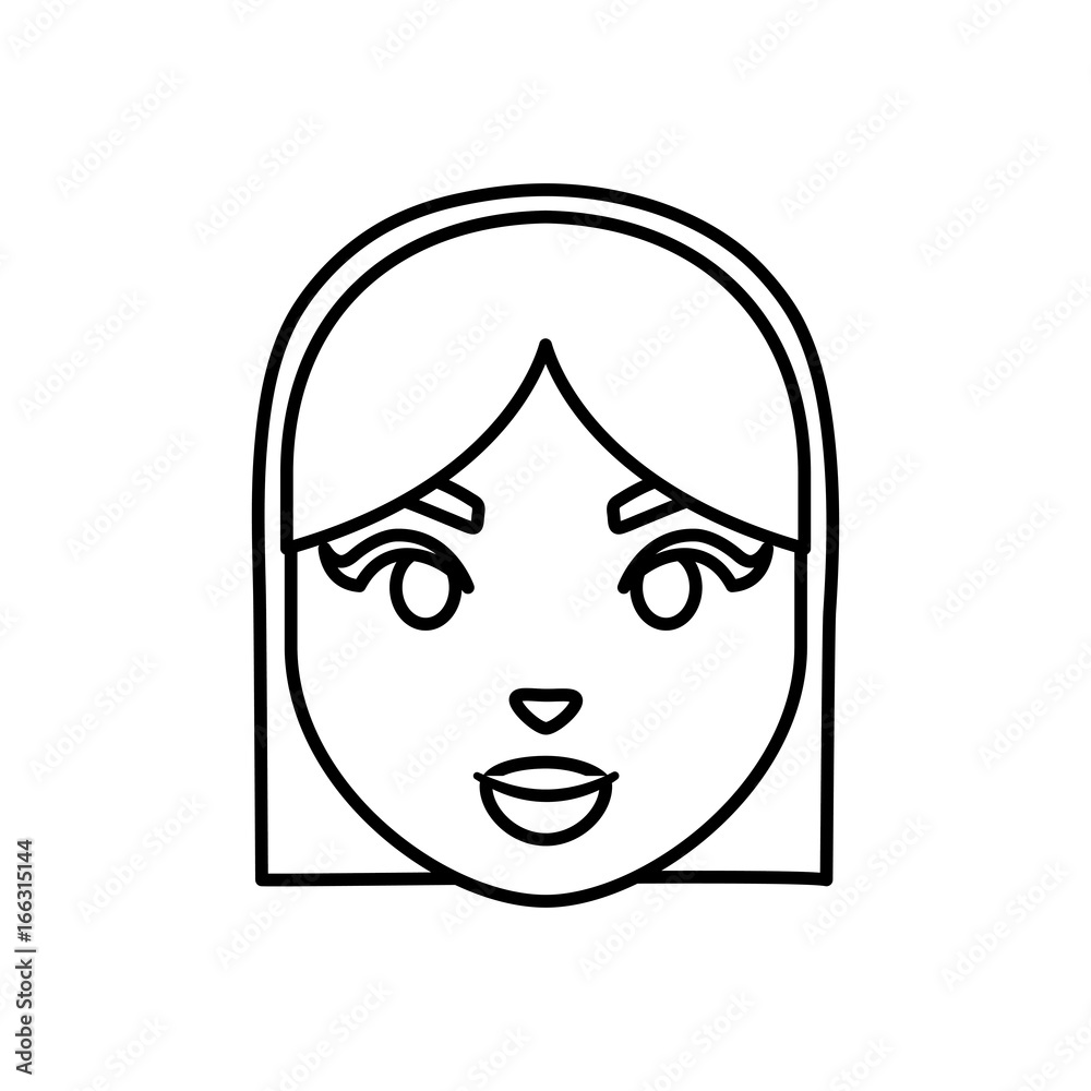 cartoon woman icon