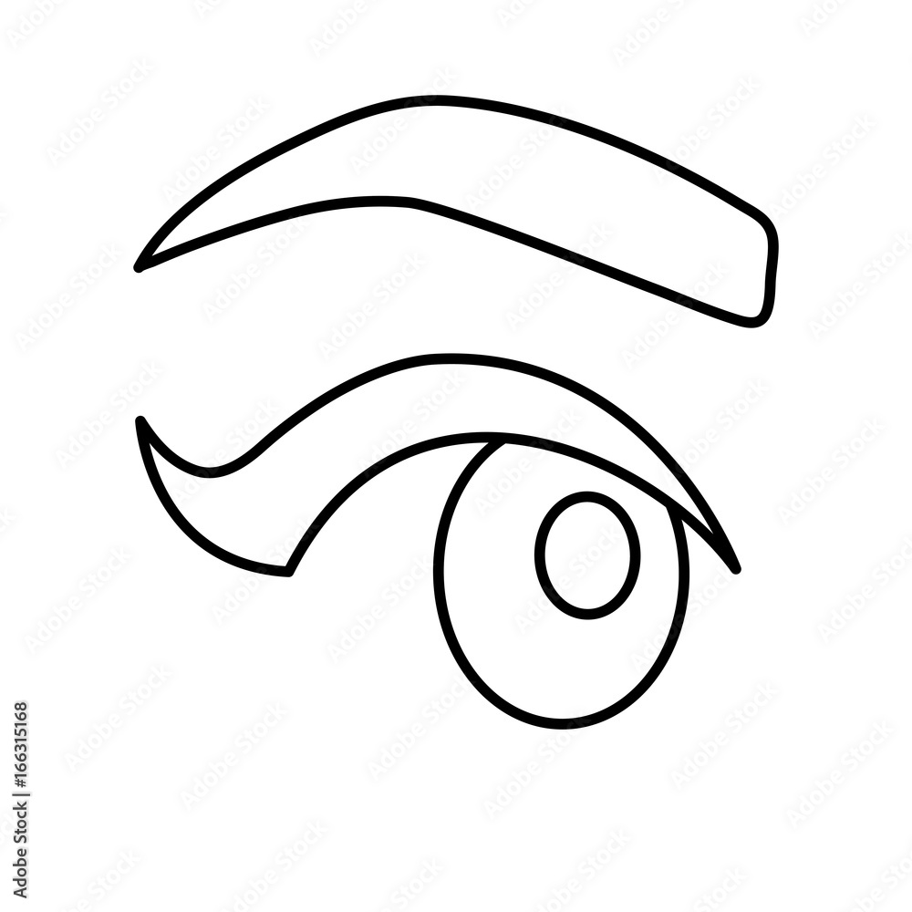 eye and eyebrow icon