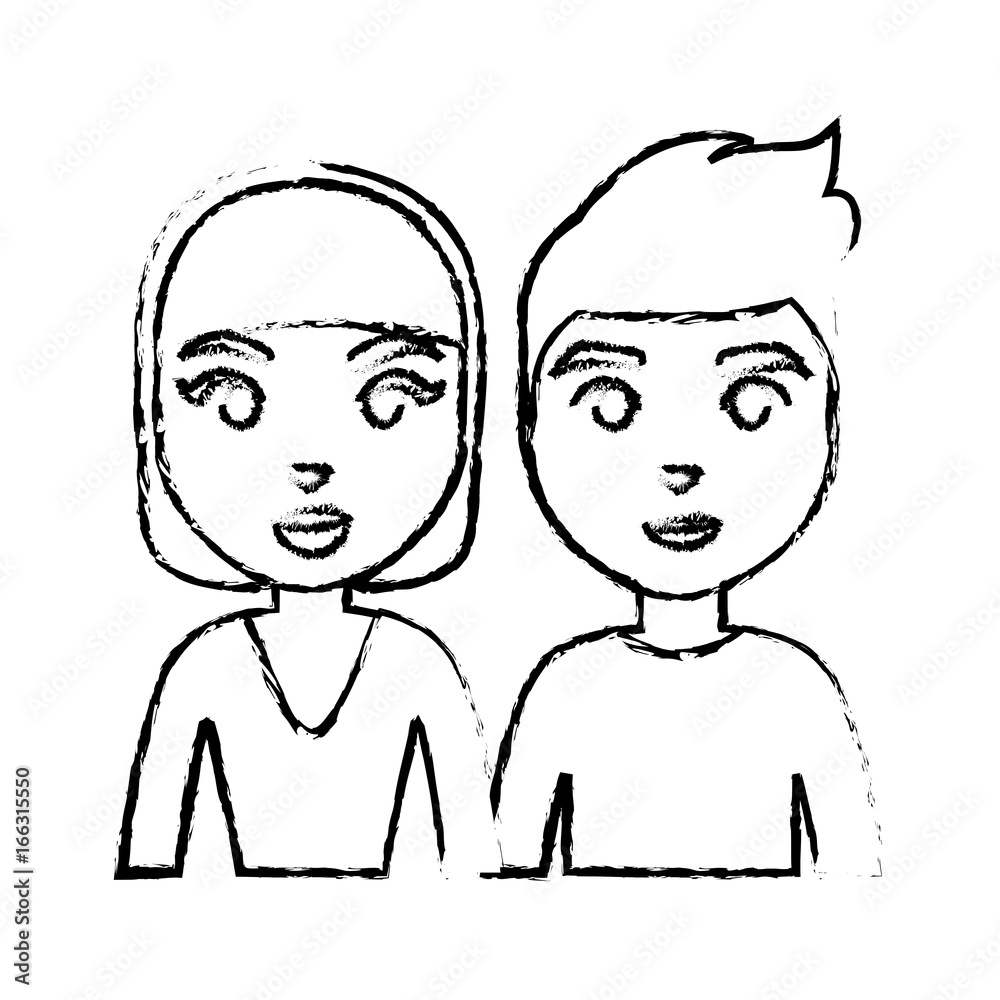 cartoon happy couple icon cartoon happy couple icon