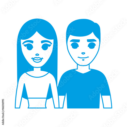 cartoon happy couple icon