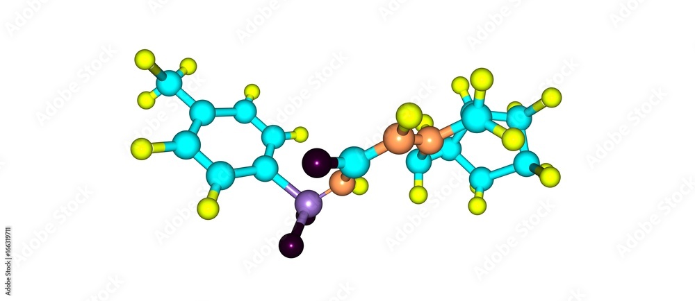 Gliclazide molecular structure isolated on white Gliclazide molecular structure isolated on white