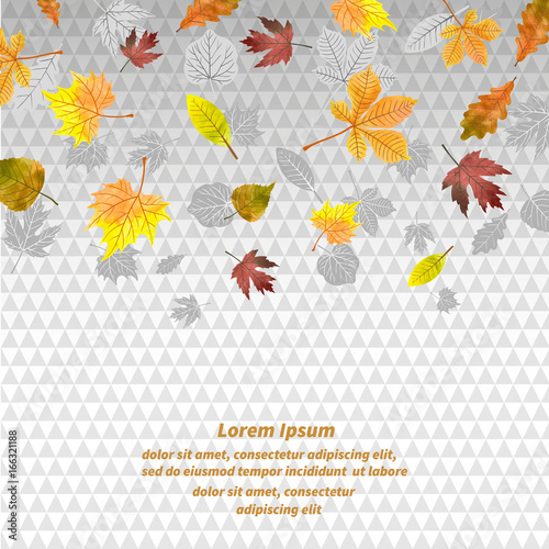 Autumn background with wate...