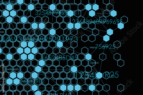 Business block chain illustration.