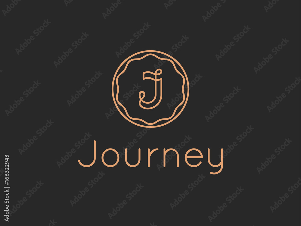 Letter J Journey Alphabet Logo Letter J Journey Alphabet Logo