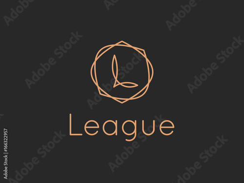 Letter L League Alphabet Logo