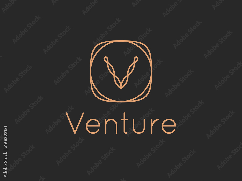 Letter V Venture Alphabet Logo Letter V Venture Alphabet Logo