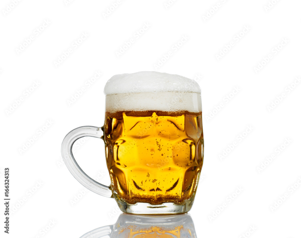 Frosty mug of beer isolated on white background Frosty mug of beer isolated on white background
