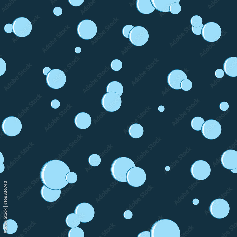 Bubbles blue on dark blue background