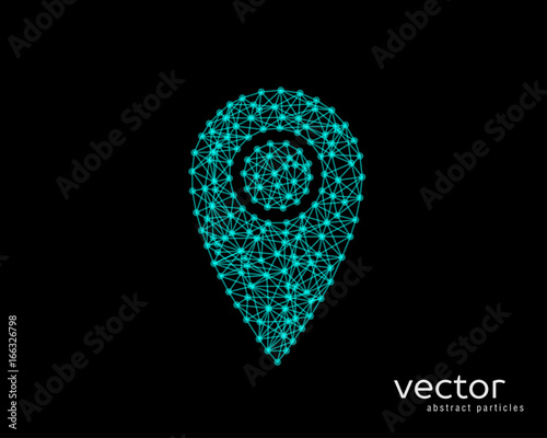 Abstract vector illustration of geolocation sign.