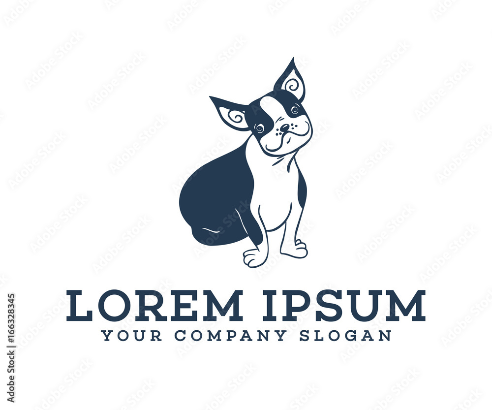 However, its logo. pet dog logo design concept template