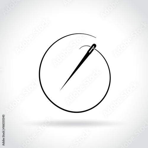 needle icon on white background