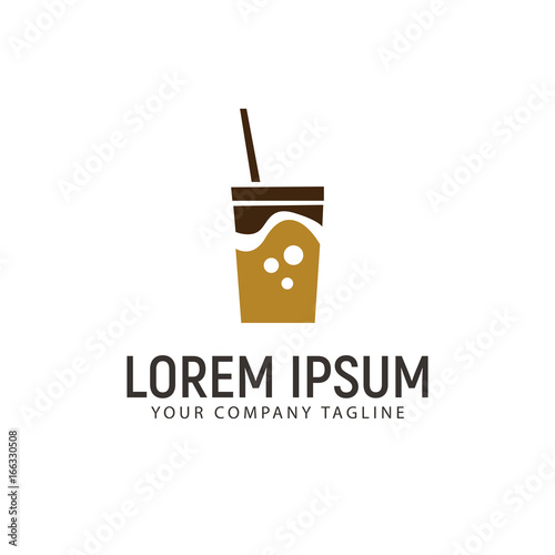 drink soda logo design concept template