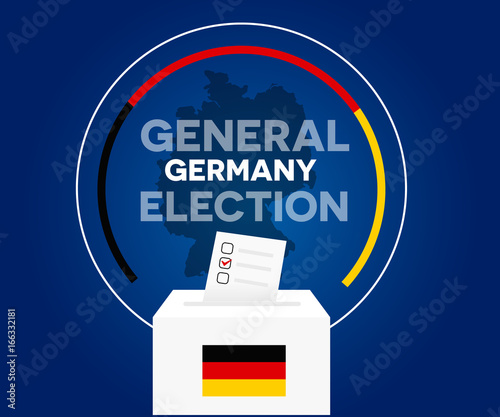 Germany democracy political process selecting president or parliament member with election and referendum freedom to vote vector illustration