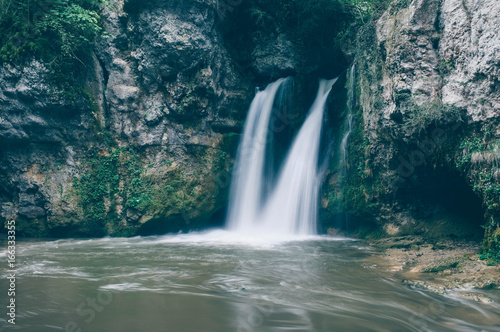 Long Exposure Waterfall in Switzerland