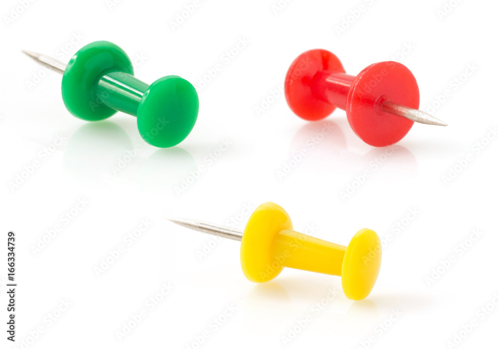 pushpin on white background pushpin on white background
