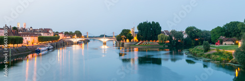 Panorma of Chalon sur Saone, France photo