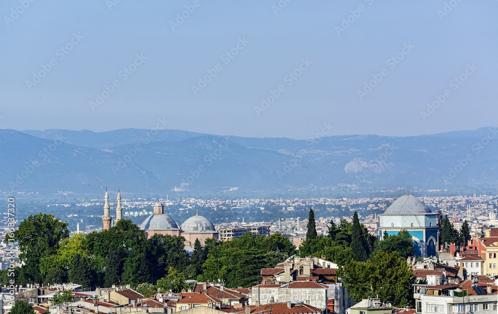 Green mausoleum view in Bursa City,(Turkey)