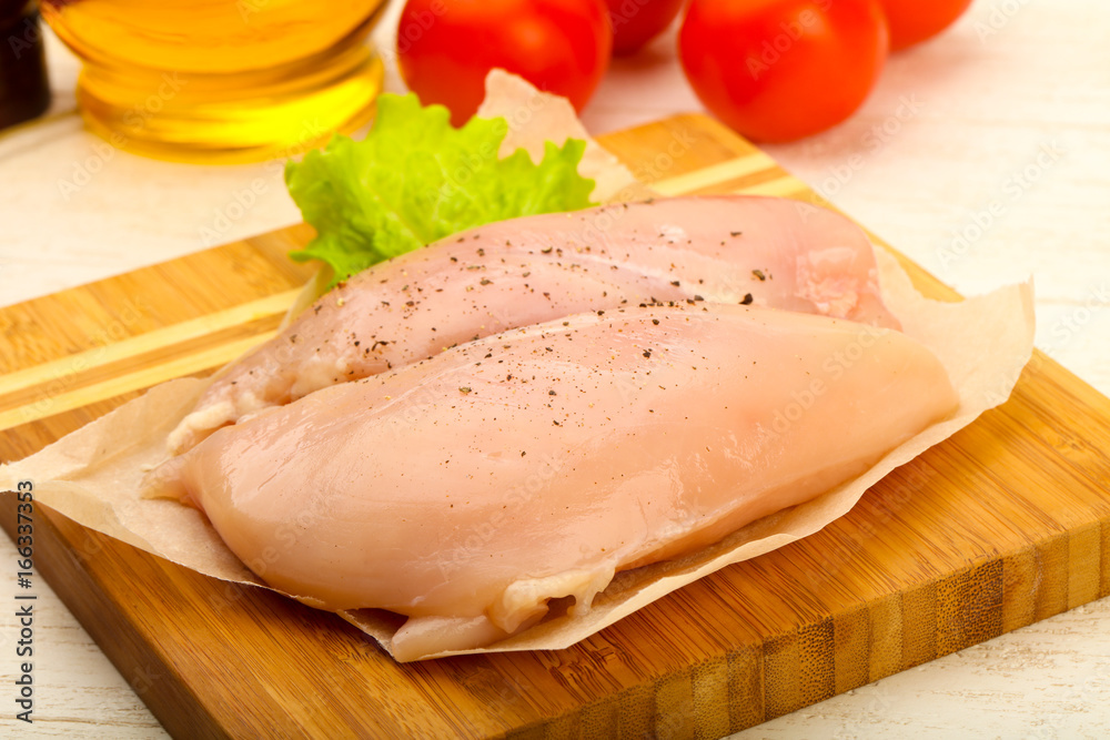 Raw chicken breast