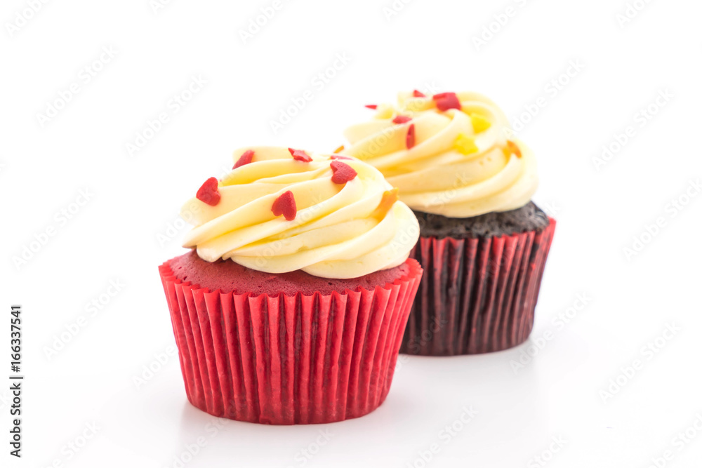 red velvet and chocolate cupcake red velvet and chocolate cupcake
