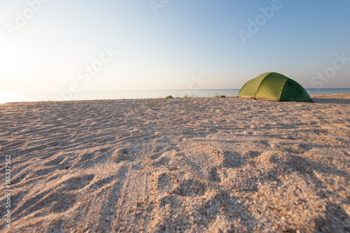 Tent on the beach.