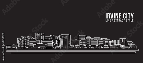 Cityscape Building Line art Vector Illustration design - Irvine city photo