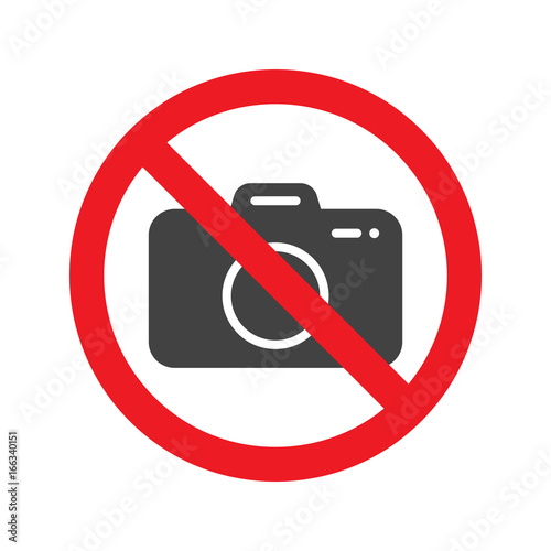 No camera sign vector isolated