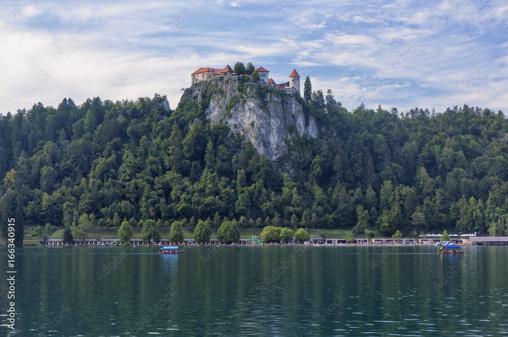 Bled castle on the rocks above Lake Bled. Bled castle on the rocks above Lake Bled.
