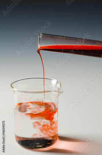 Physics. Miscible liquids. 1 of 4 image series. photo