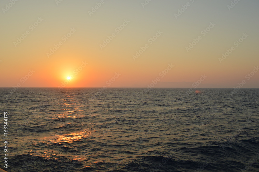 coucher de soleil sur l'Océan 