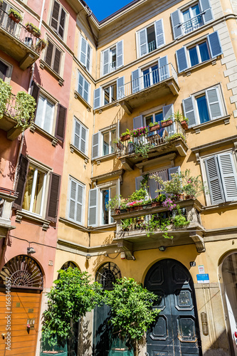 Charming townhouses in Brera district, Milan, Italy