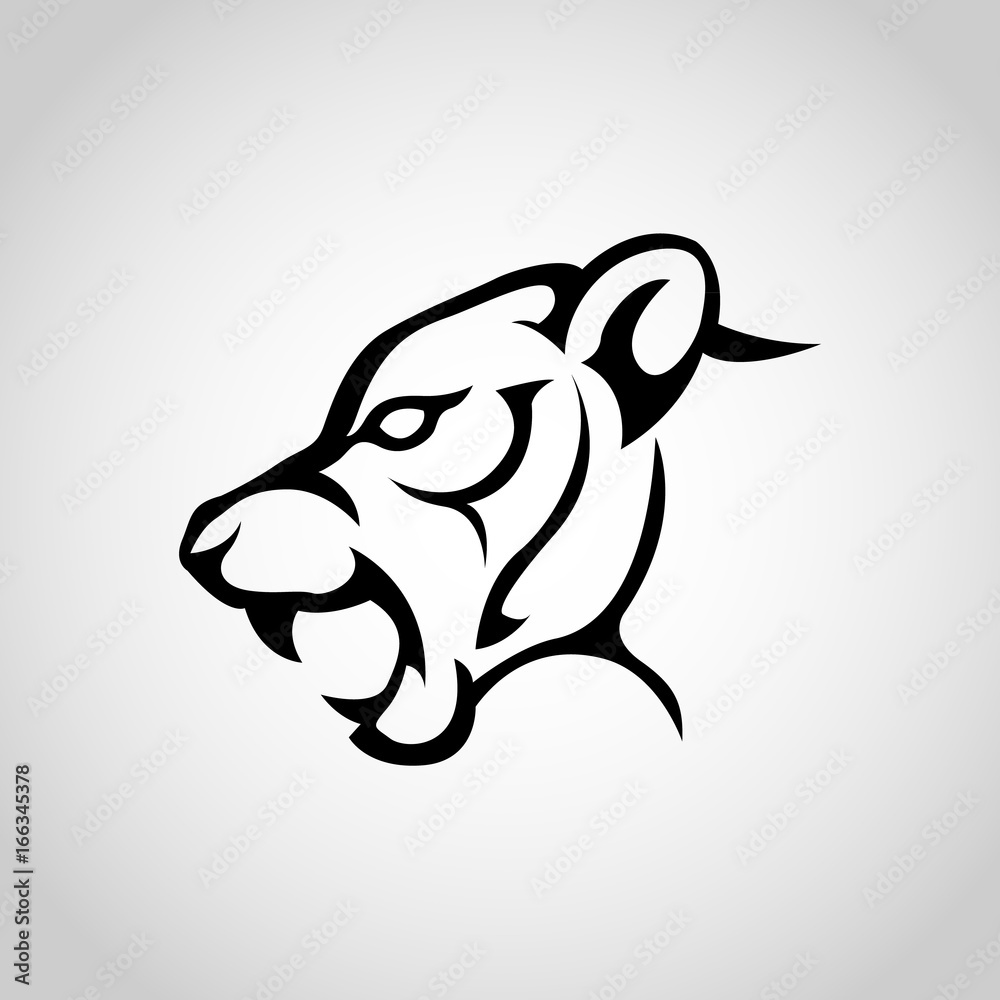 Fototapeta premium Lion logo vector icon design