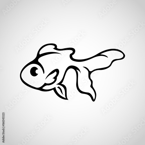 goldfish logo vector icon design