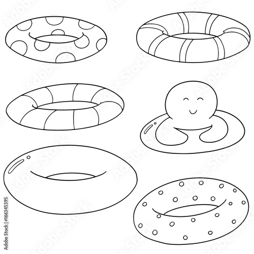 vector set of life ring