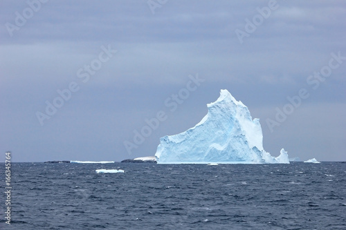 Antarctic landscape, icebergs, mountains and ocean, Antarctic Peninsula Antarctica