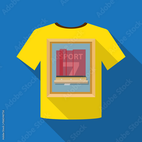 Silkscreening on T-shirt vector flat design.