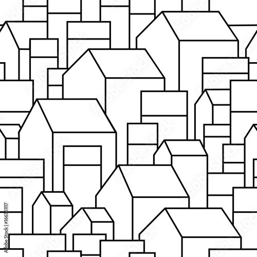 Unusual background with little town or village. Grable residential houses.