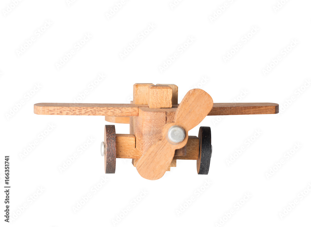 Wooden plane on white background. Wooden plane on white background.