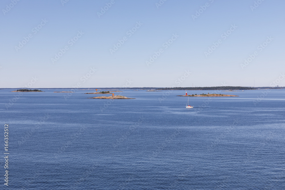 Islands in sea near Helsinki, Finland
