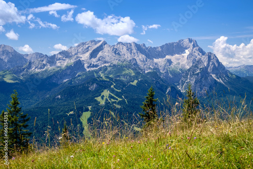 Blick ins Wettersteingebirge