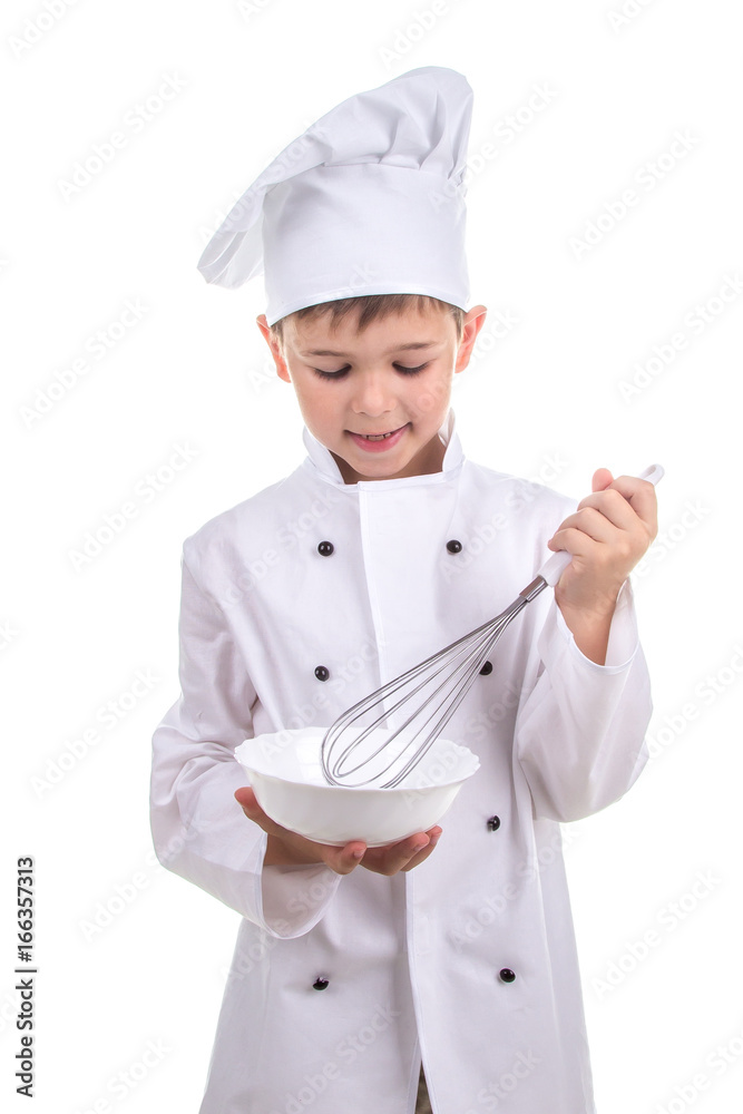 Diligent small cooker mixing ingredients in a special cooking dish. Recipe. Diligent small cooker mixing ingredients in a special cooking dish. Recipe.