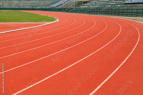 Running tracks in stadium.