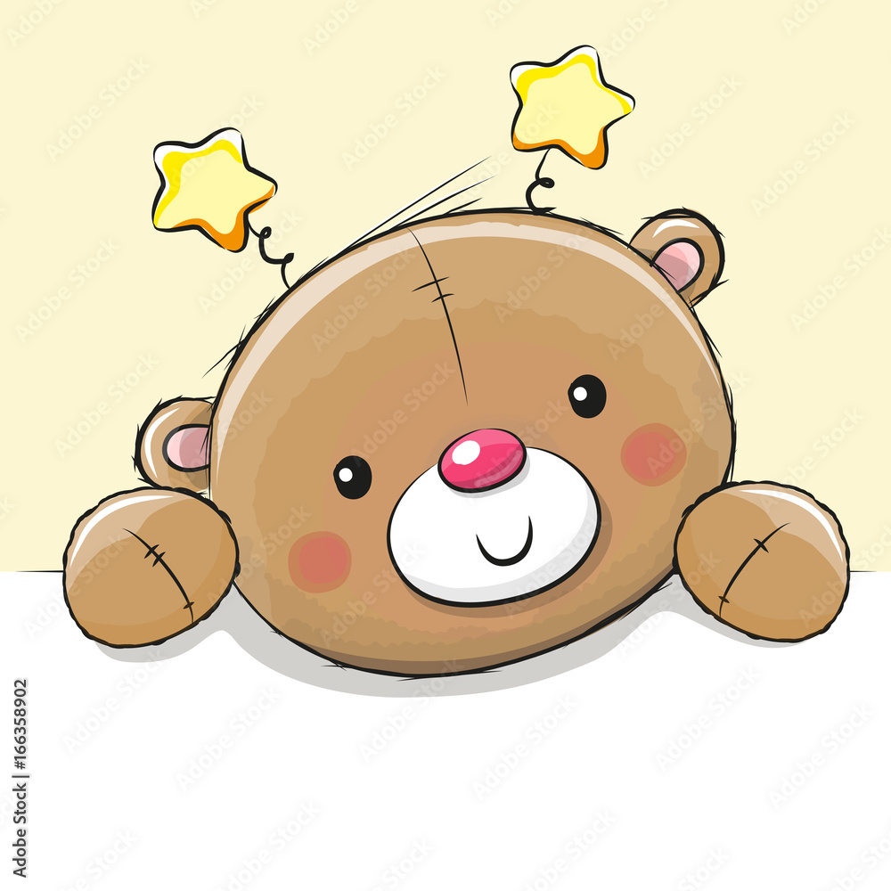 Naklejka premium Cute Drawing Teddy bear