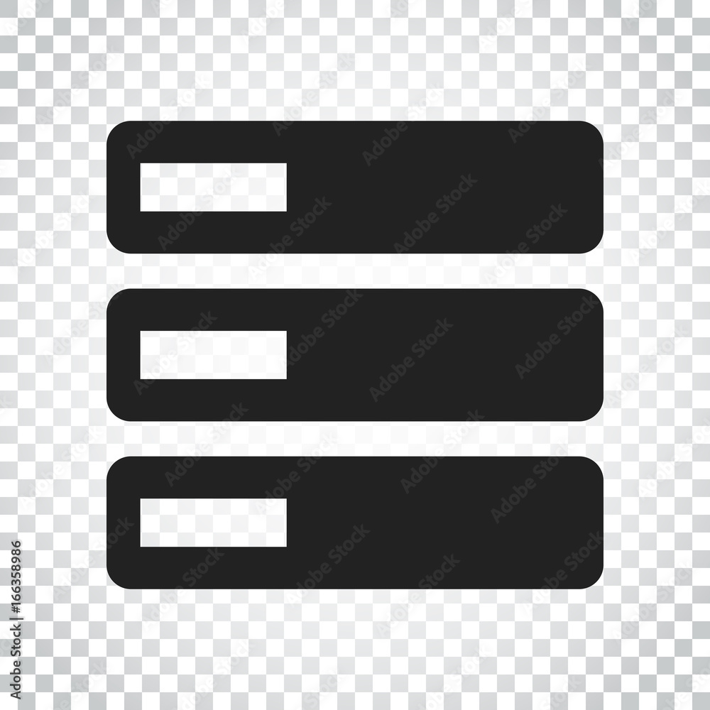 Database, server vector icon. Storage vector illustration. Simple business concept pictogram on isolated background. Database, server vector icon. Storage vector illustration. Simple business concept pictogram on isolated background.