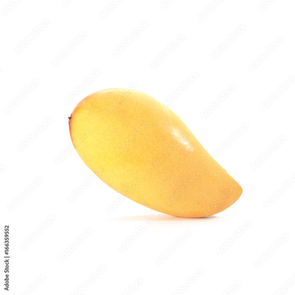 Yellow mango isolated on a white background