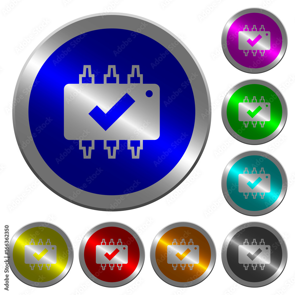 Hardware checked luminous coin-like round color buttons Hardware checked luminous coin-like round color buttons