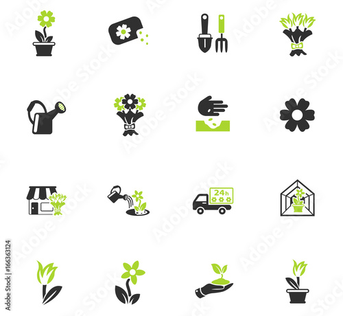 flowers icon set