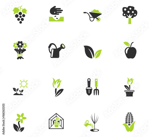 plants tools icon set