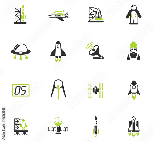 spacecrafts icon set